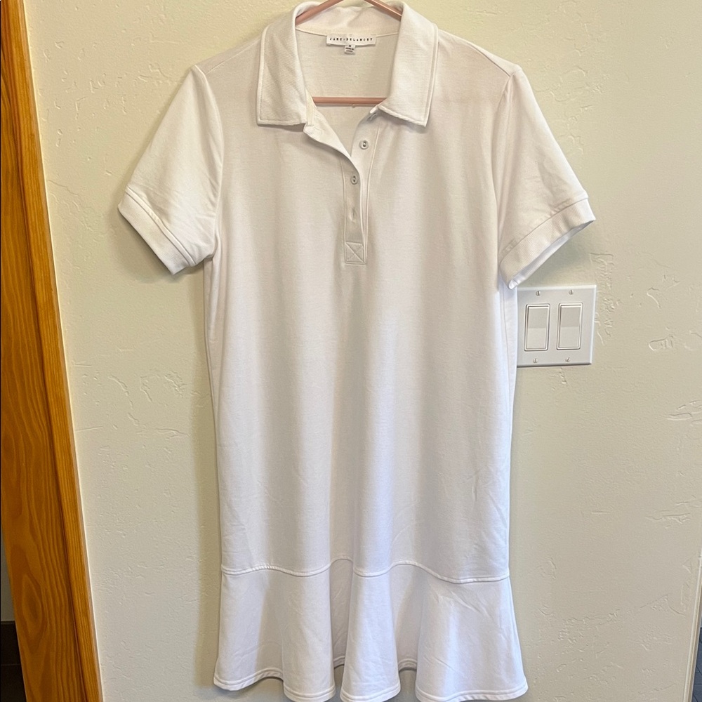 Jane and Delancey White Polo Shirt Dress NwOT